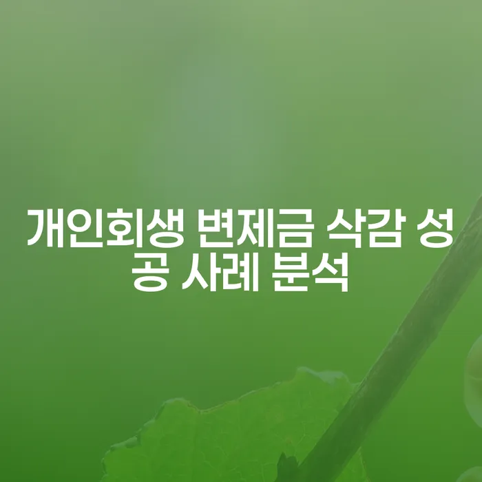 개인회생 변제금 삭감 성공 사례 분석: 어떻게 채무자들은 극복했을까?