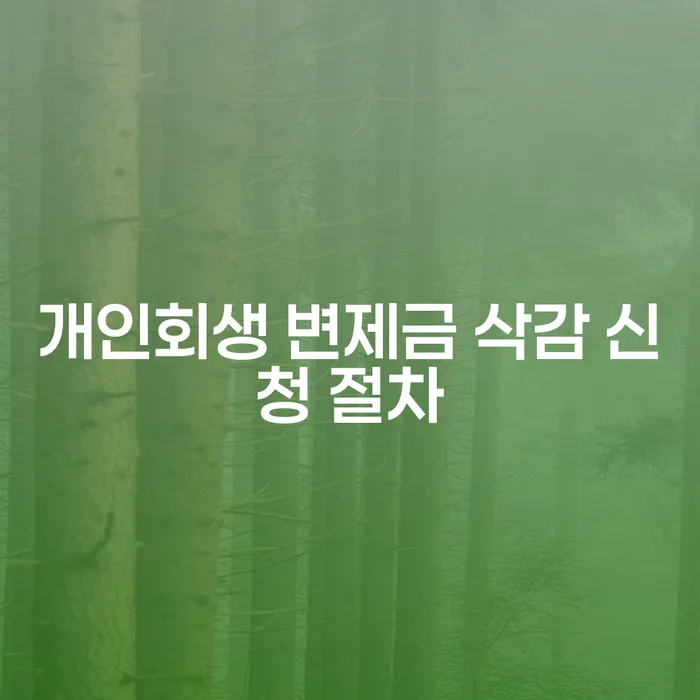 개인회생 변제금 삭감 신청 절차, 어떻게 하면 좋을까요?