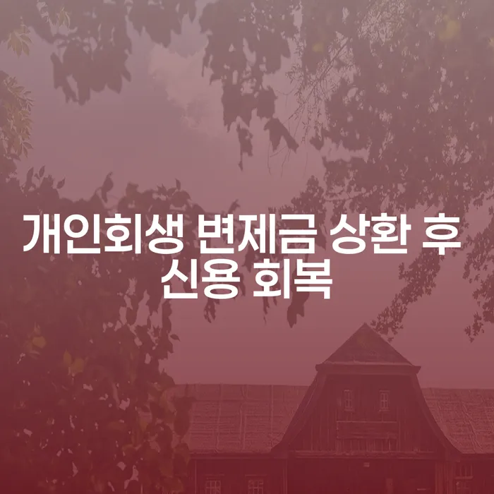 개인회생 변제금 상환 후 신용 회복: 어떻게 이루어질까요?